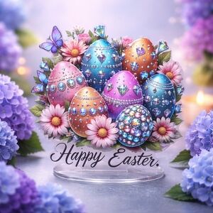 💙Easter Egg Decoration Set with Rhinestones